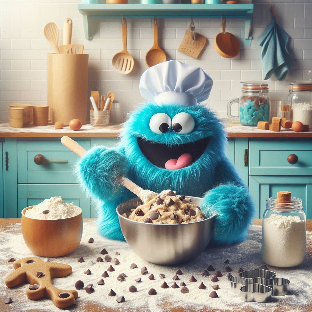 Cookie Monster Edible Cookie Dough